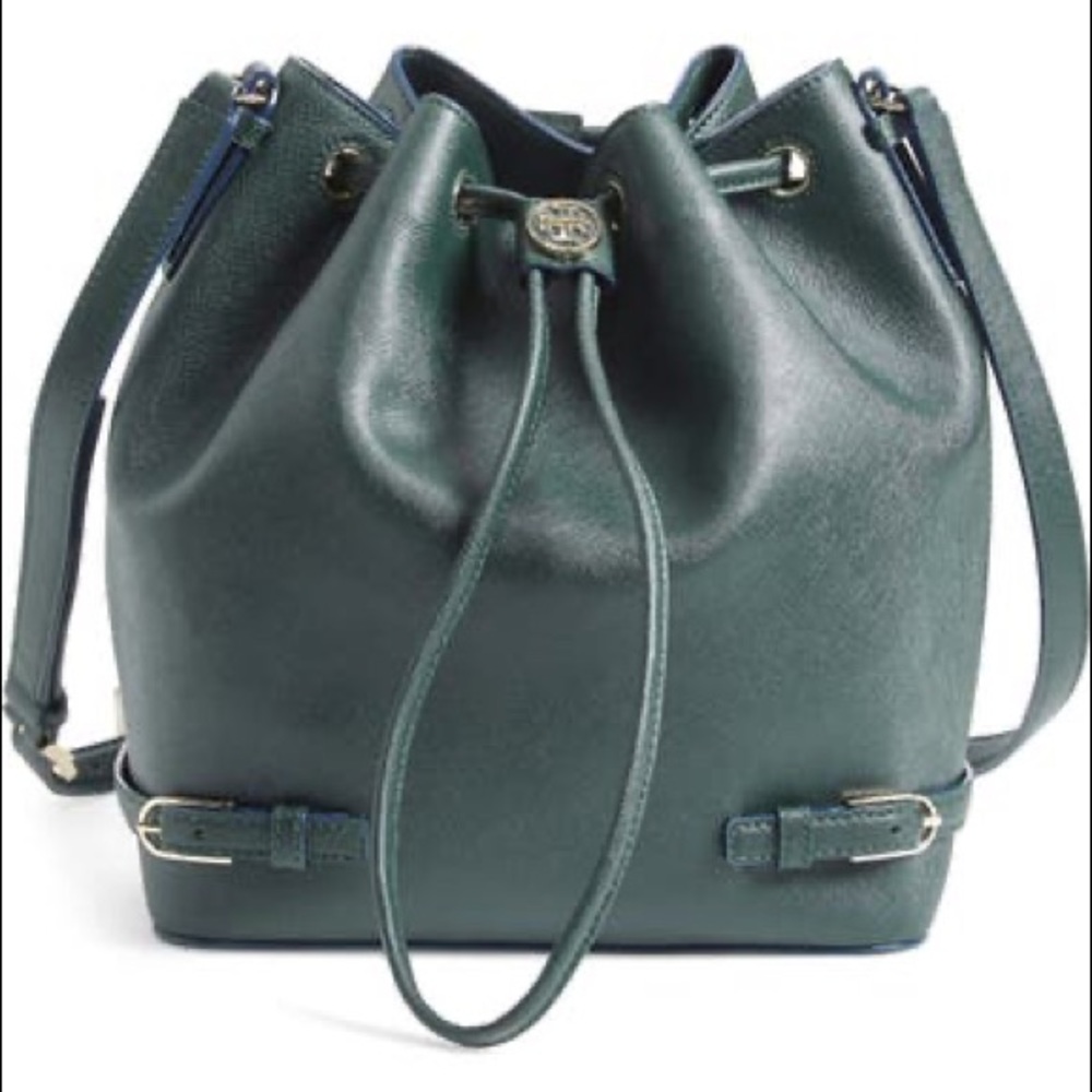 Tory Burch Robinson Saffiano Leather Bucket Bag